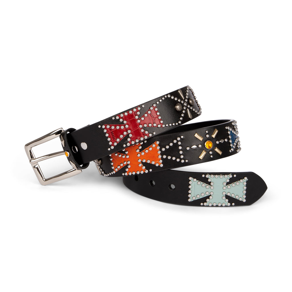 Multicolor Dédé Studded Belt