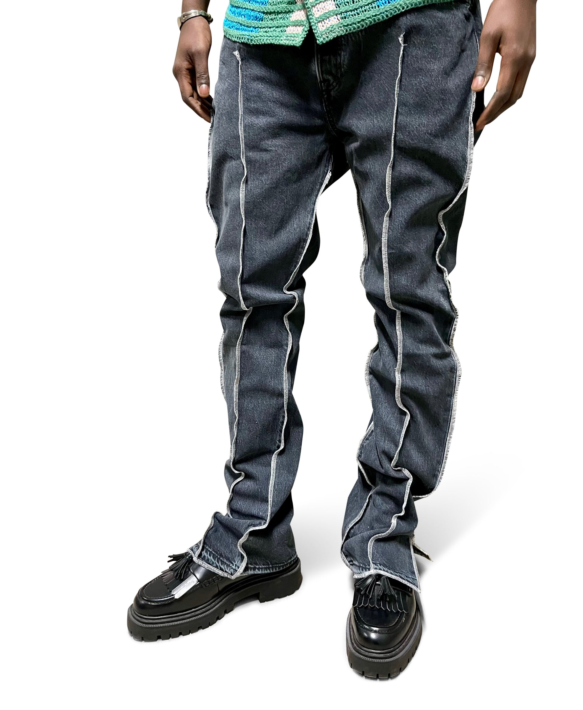 LE NOIR PLEATED JEANS